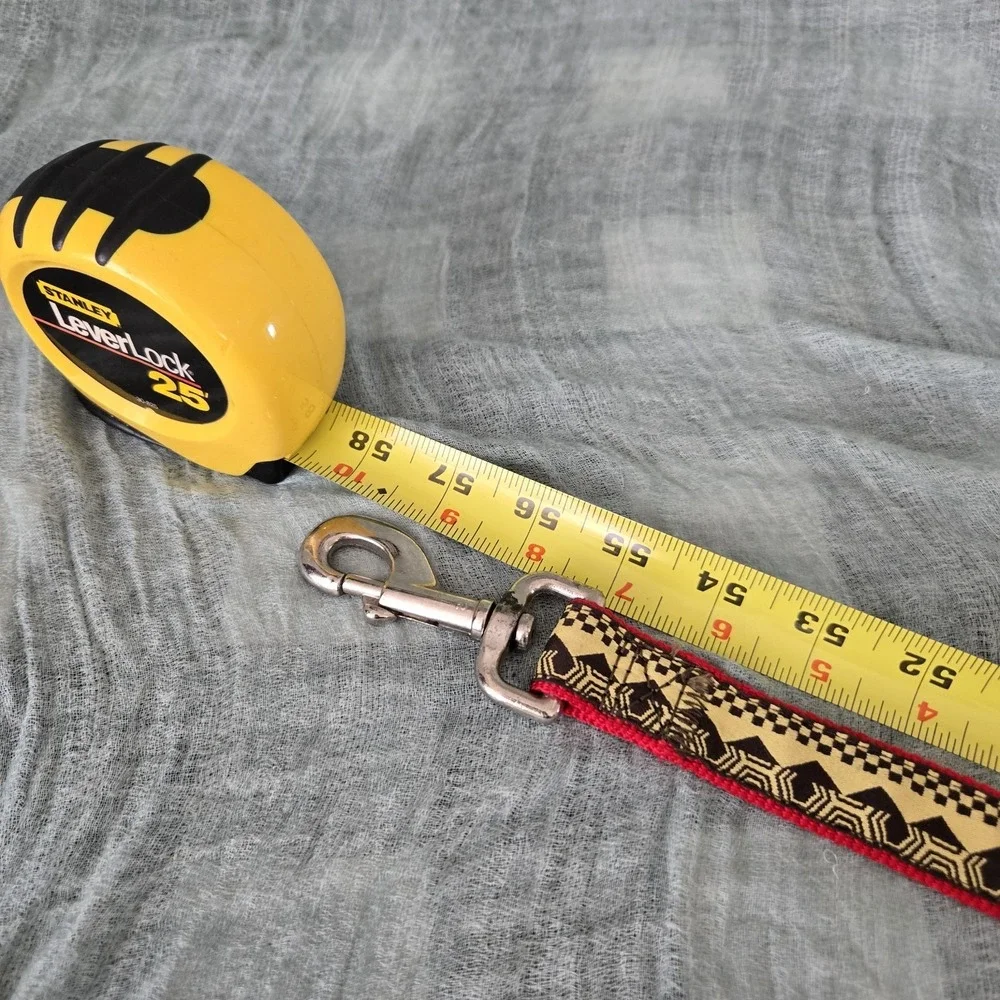 Artsy Unbranded Dog Animal Leash Colorful‎ Geometric Design Red Yellow Black 58